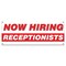 Signmission Now Hiring Receptionists Banner Apply Inside Accepting Application Single Sided B-30295 - alternate 1